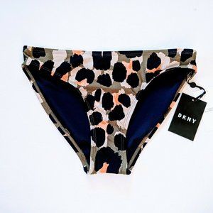 DKNY 2X Leopard Hipster Bikini Bottoms